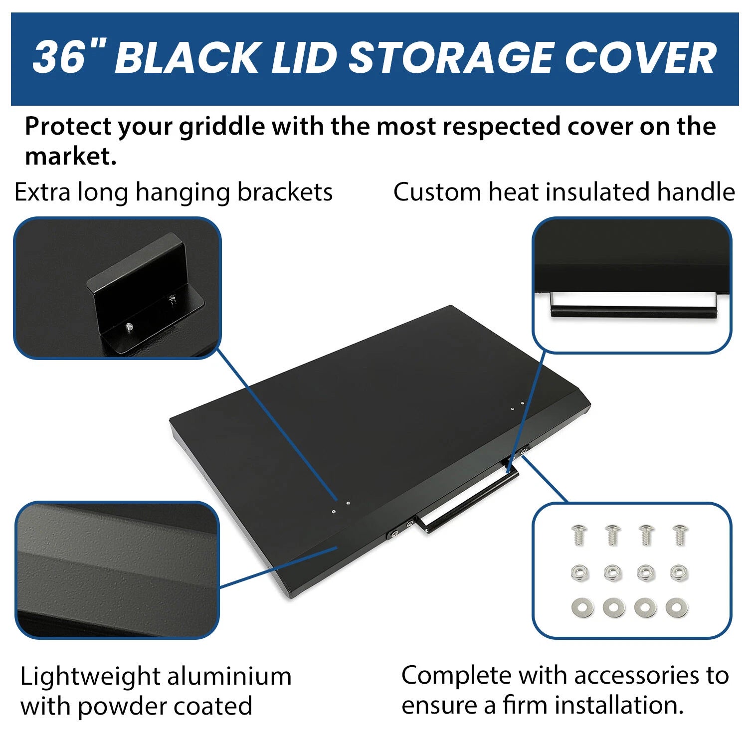 36" Hard Cover Lid for Blackstone Griddle (Fits 36" Models)