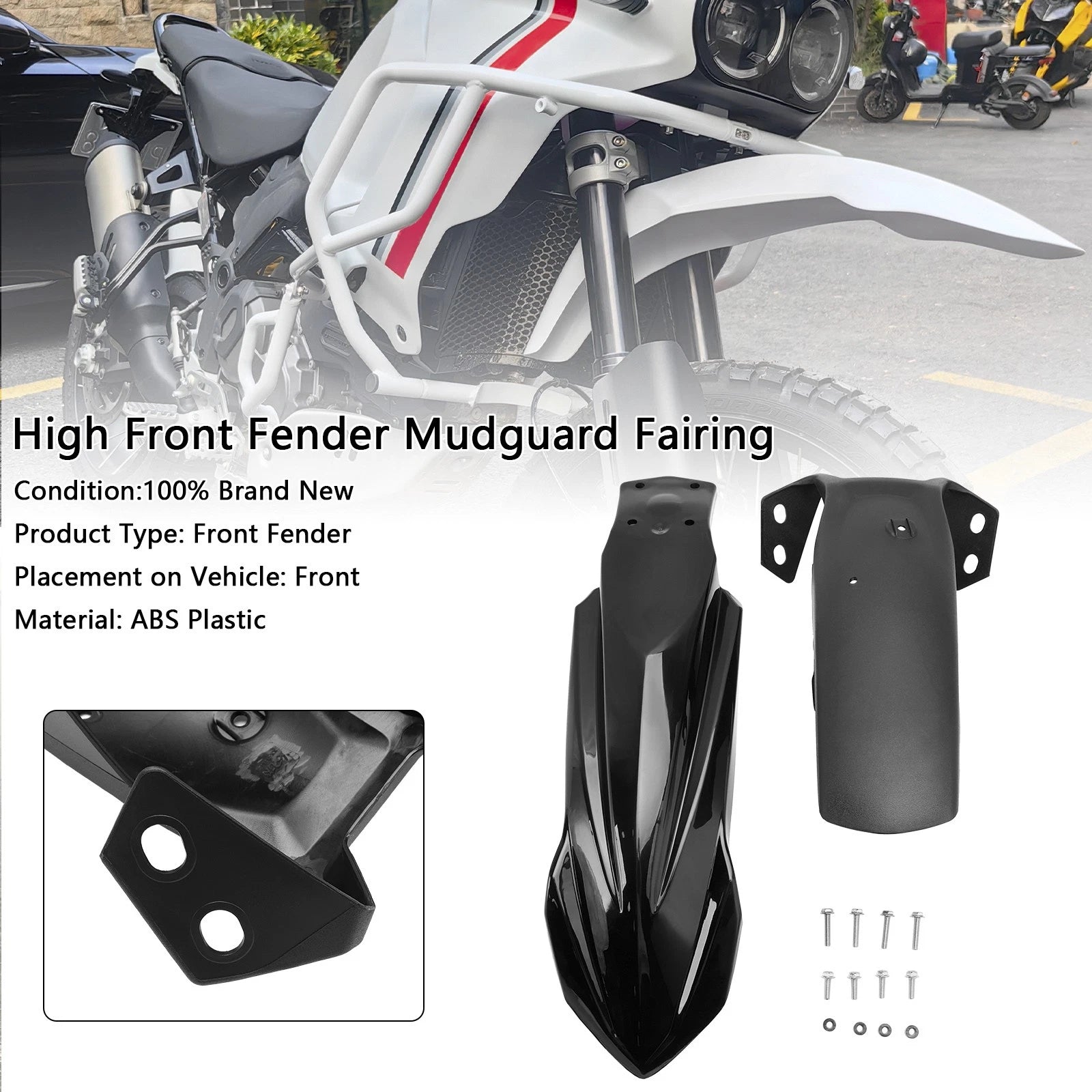 Front Fender Mudguard Fairing for Yamaha Tenere 700 (2019–2024) Black