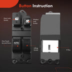 Front Left Power Master Window Switch for Toyota Camry (1994â1996)