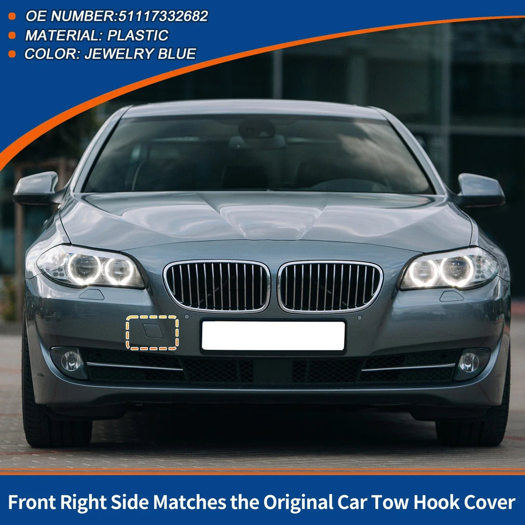 Tow Hook Cover Cap Front Right for BMW Jewelry Blue