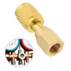 1/4 SAE to 1/8 NPT Quick Connect Brass Fitting for Refrigeration Gauges