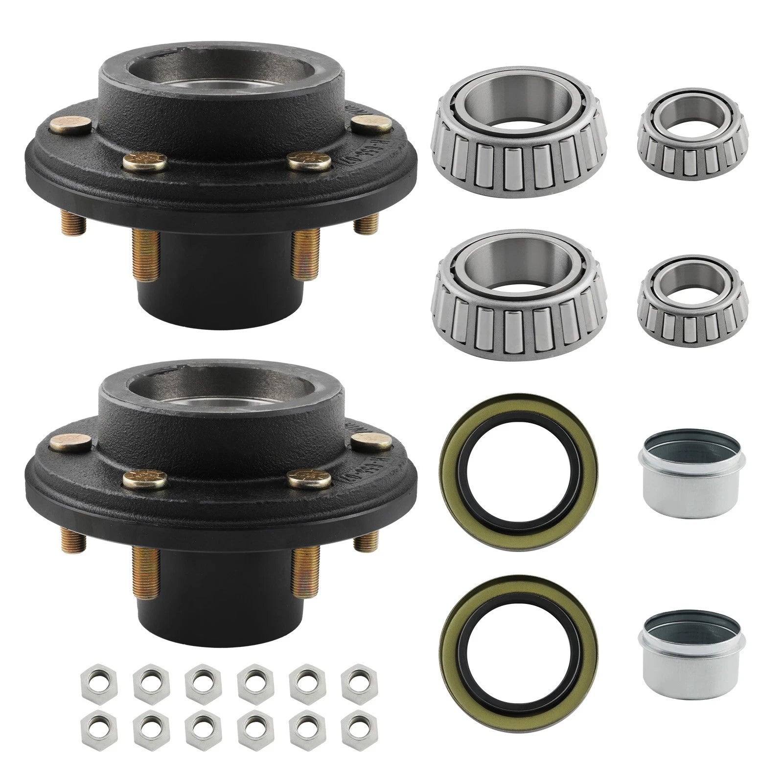Pair Trailer Hubs for Mobile Home (6000 6 Lug 6x5.5)