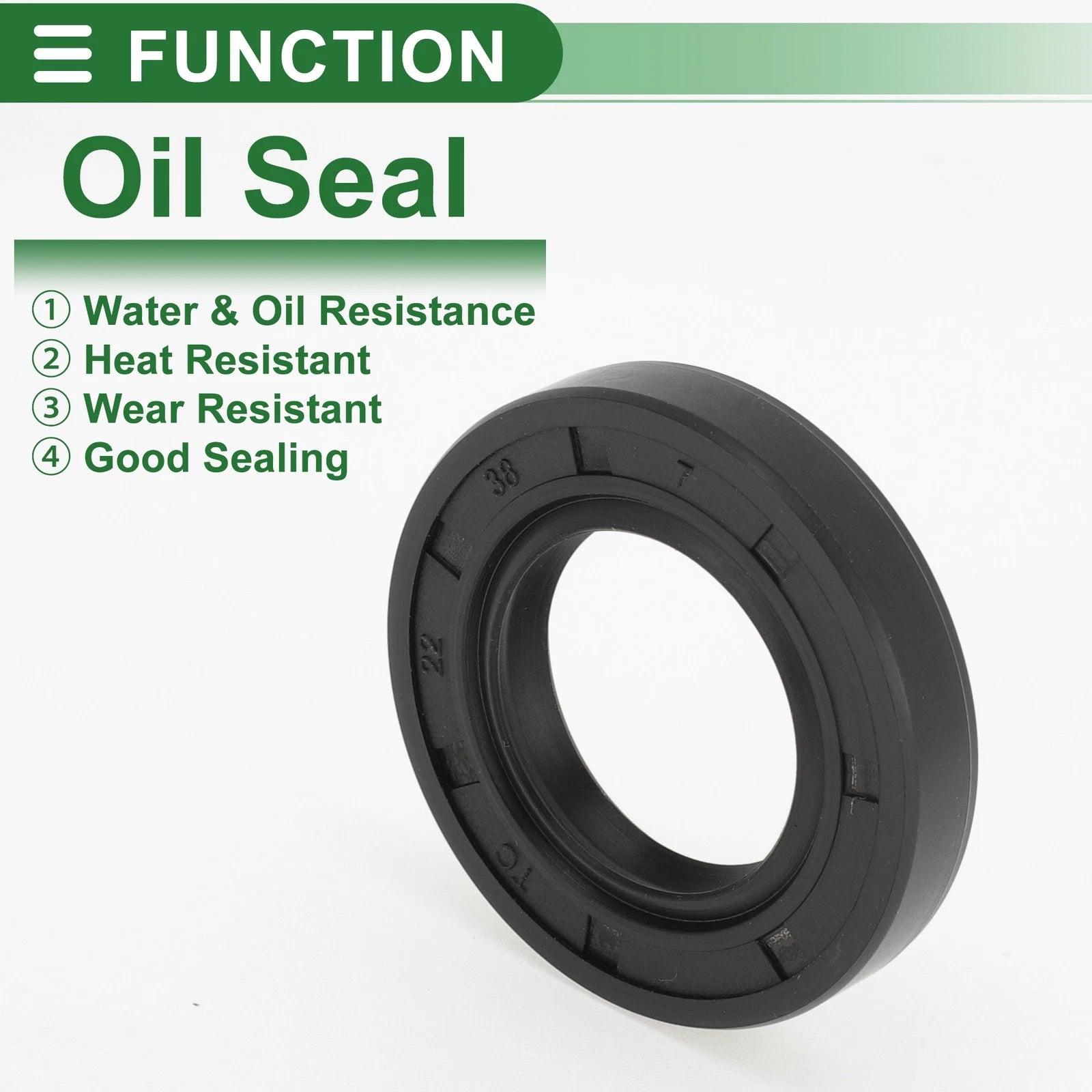 Set of 5 Oil Seal Rotary Shaft Seal NBR Rubber 22x38x7mm