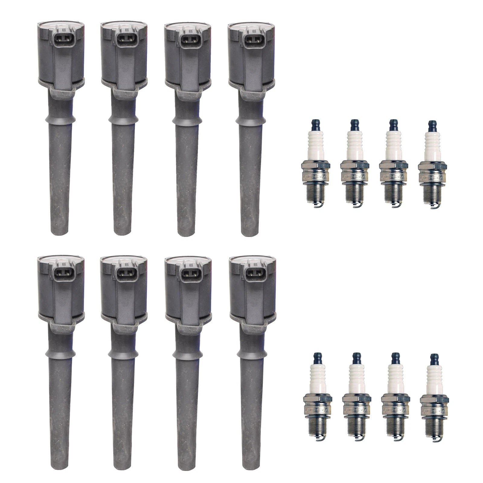 Set of 8 Ignition Coils & Iridium Spark Plugs for Ford Lincoln