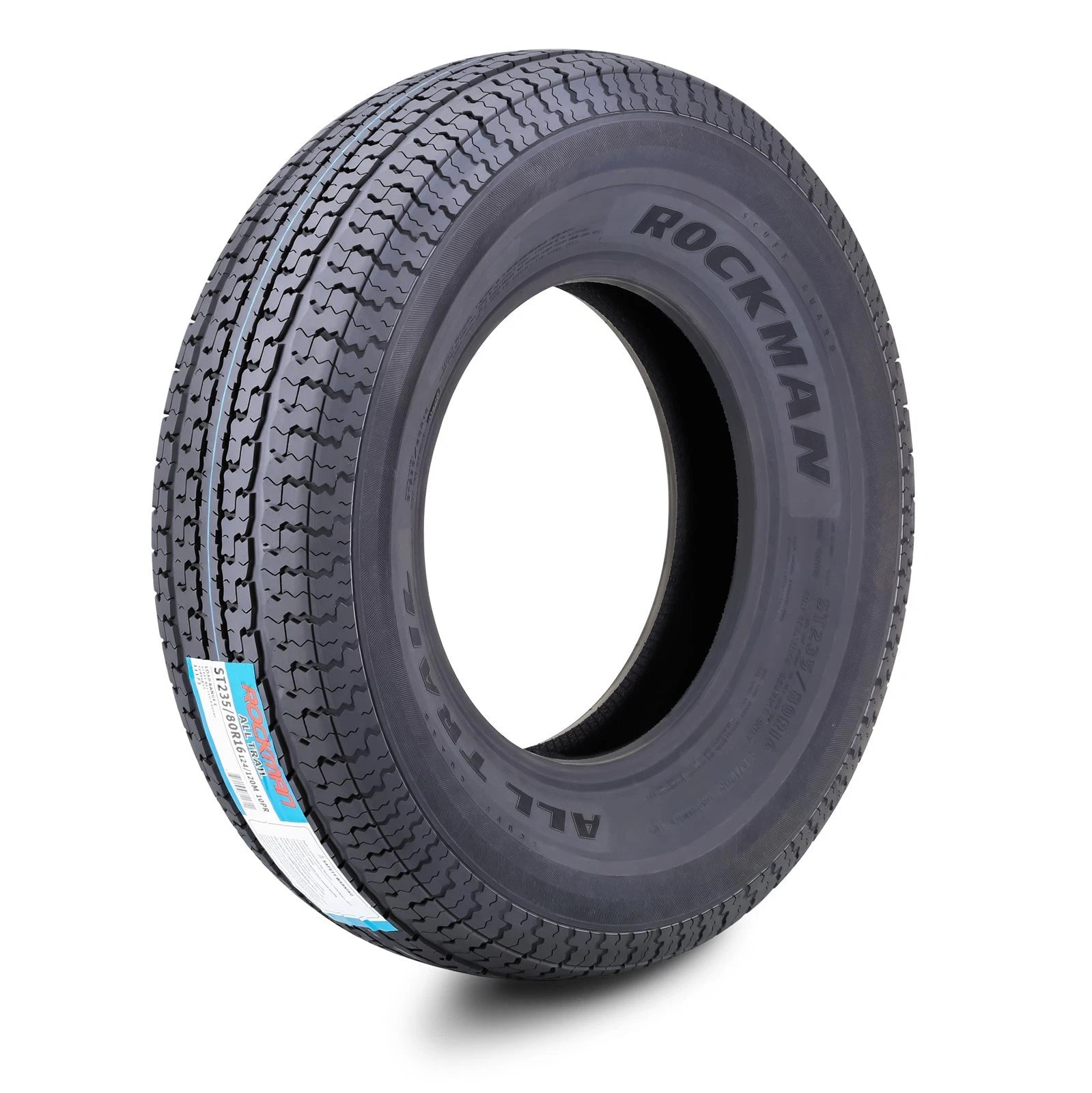 ROCKMAN ST235/80R16 Trailer Tire 10-Ply LR E 124M Steel Belted (11173)