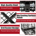 Folding Rear Basket for Mobility Scooters Power Chairs (1" Hitch Receiver)