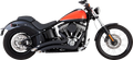 2-into-2 Big Radius Exhaust Matte Black for Harley Softail (2005–2009)