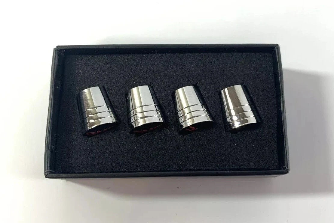 Valve Stem Caps With GMC Logo Premium Chrome Tapered for GMC Sierra (2014–2020)