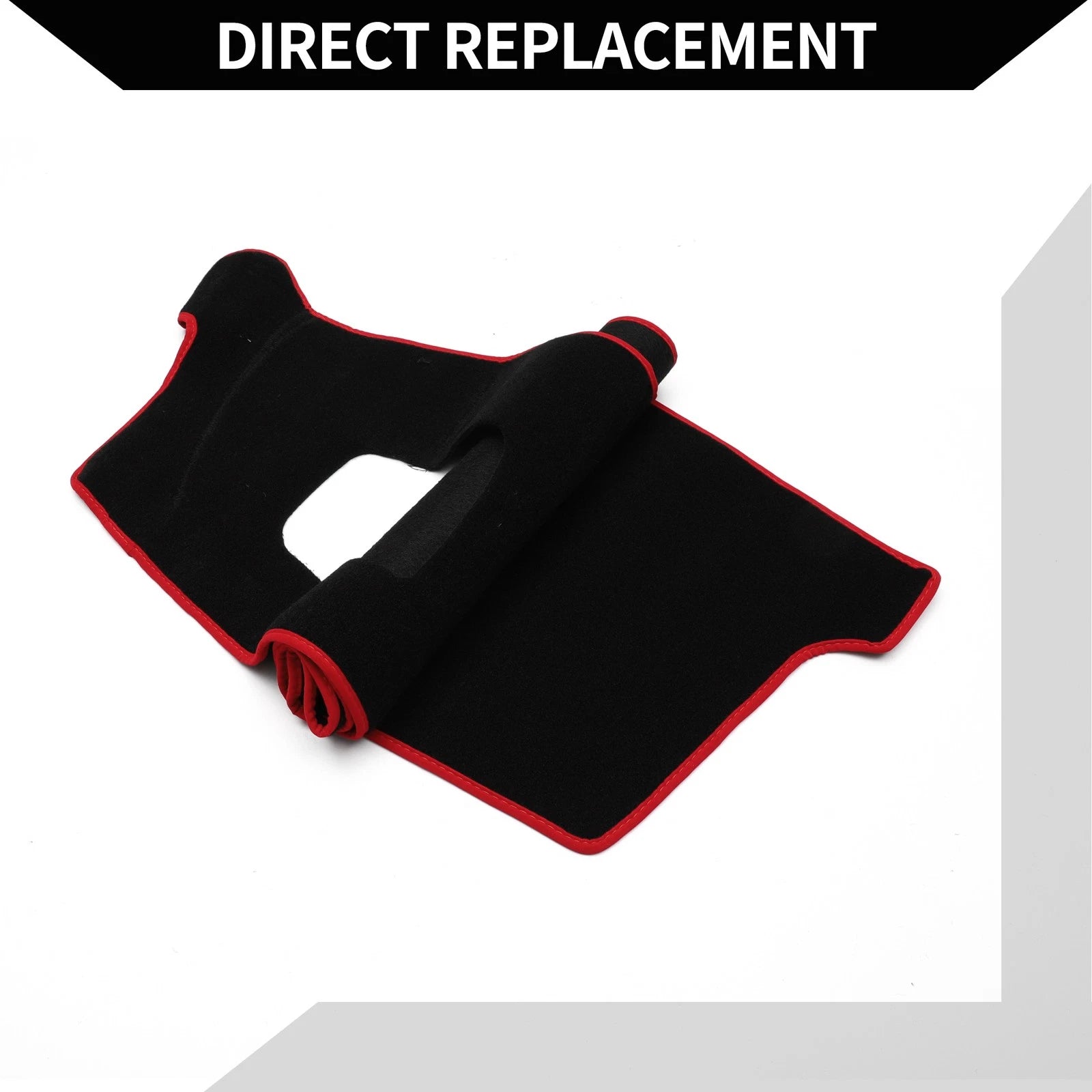 Dashboard Cover Mat for Mazda CX-5 CX-8 (2017–2021) Black Red Set