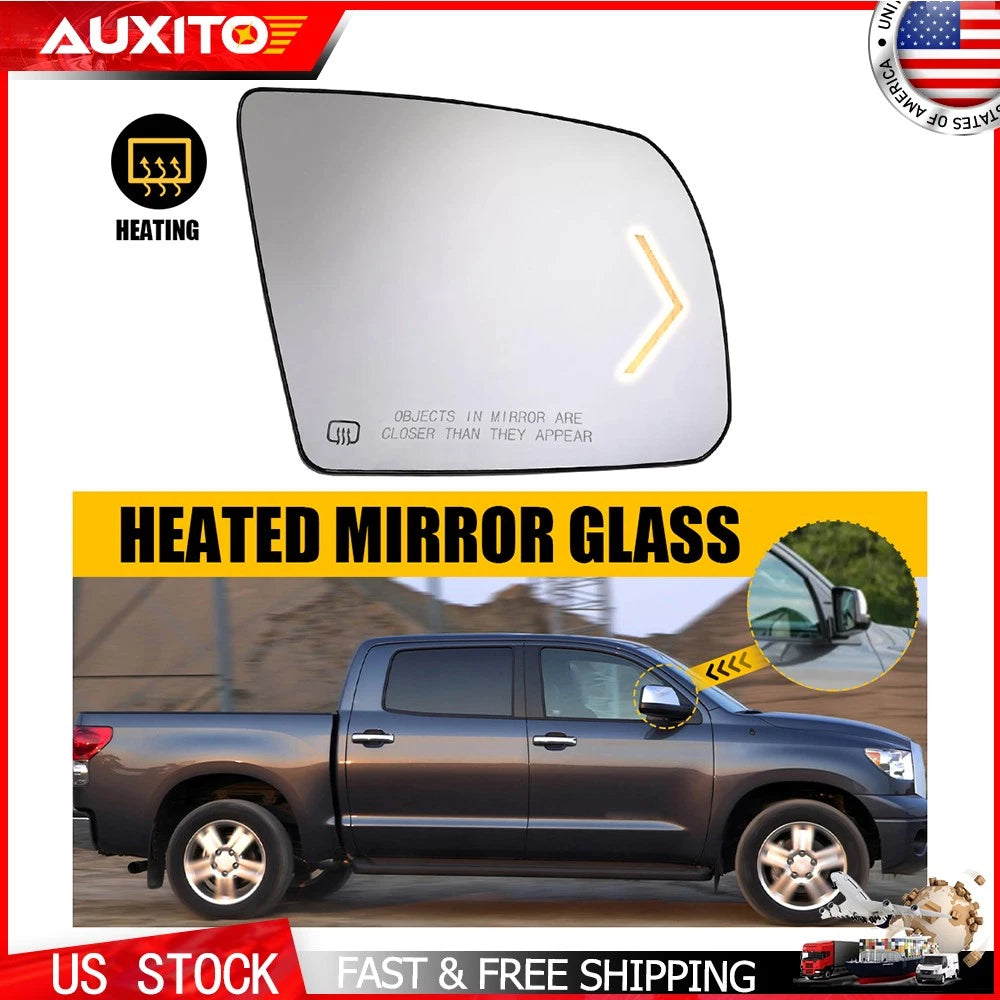 Heated Mirror Glass for Toyota Sequoia Tundra (2007–2017) RH H