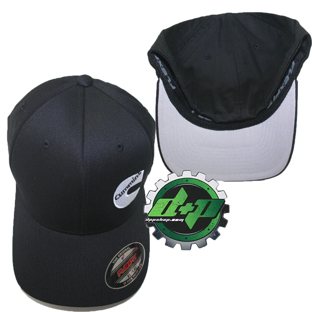 Cummins Black Trucker Hat Flex Fit Cap (XL/XXL)
