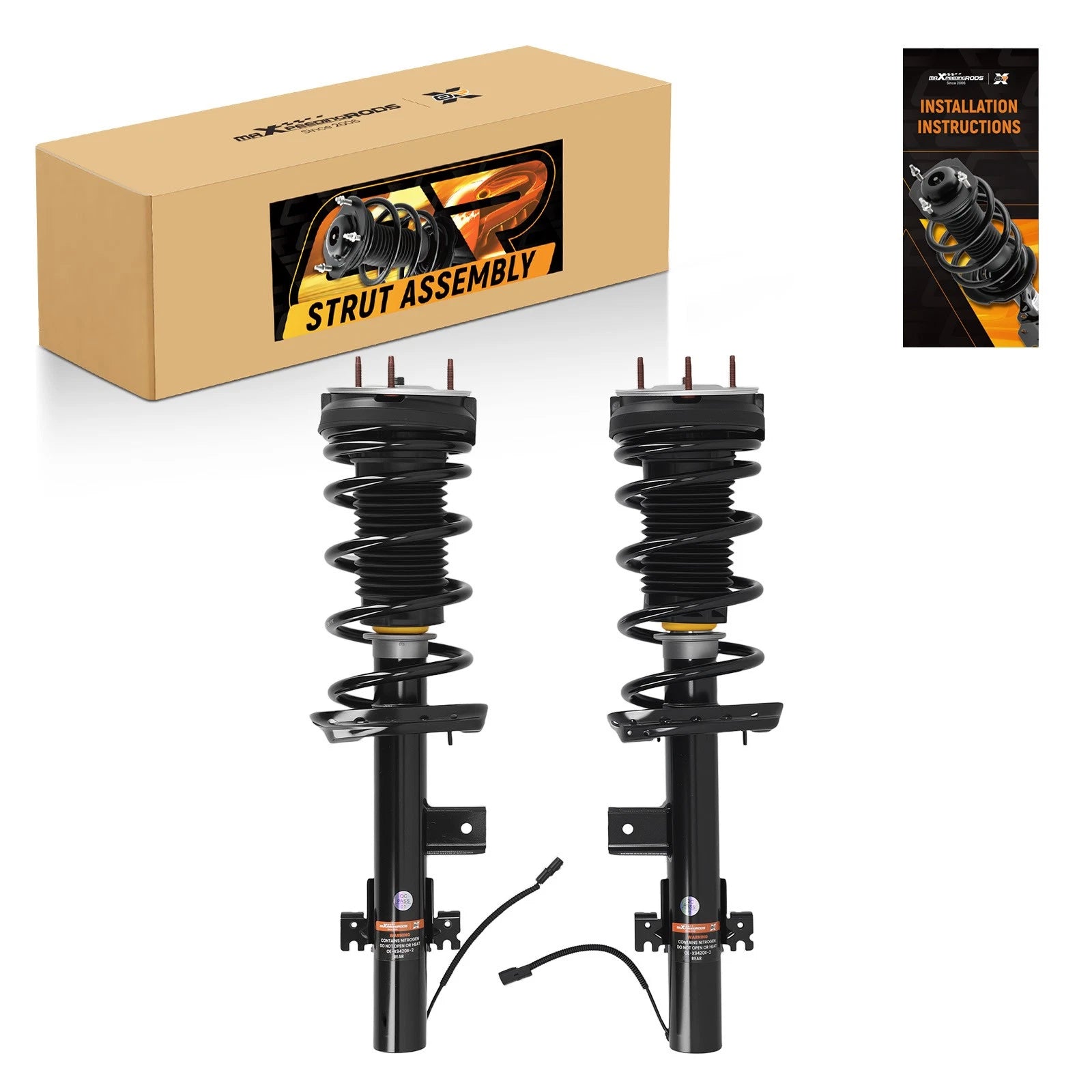 Set of 2 Rear Strut Assemblies w/Electric for Land Rover Range Rover Evoque (2012–2018)