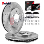 Front Drilled Rotors Brake Pads for Chevy GMC Silverado Sierra 1500 (2007–2018)