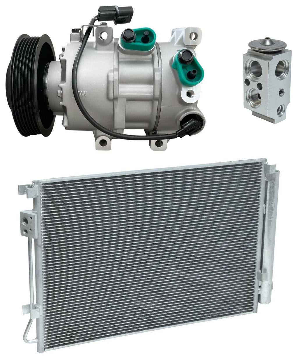 AC Compressor Kit With Condenser for Hyundai Accent 1.6L (2014–2017)