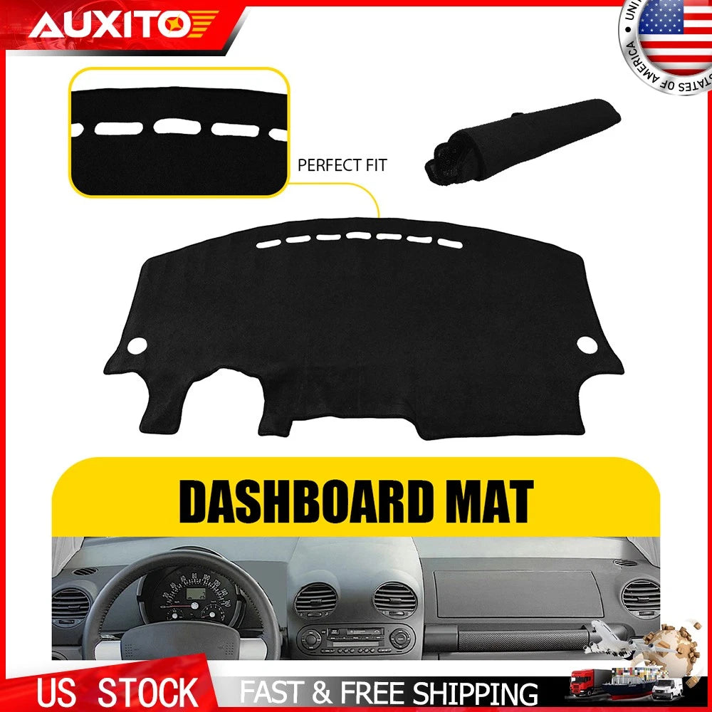 Dash Cover Mat for Volkswagen Beetle (1998–2010) Black Carpet