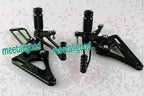 Rearset Footpegs Kit for Honda CB400 VTEC (1999-2007) - Black GP Shift Aluminum