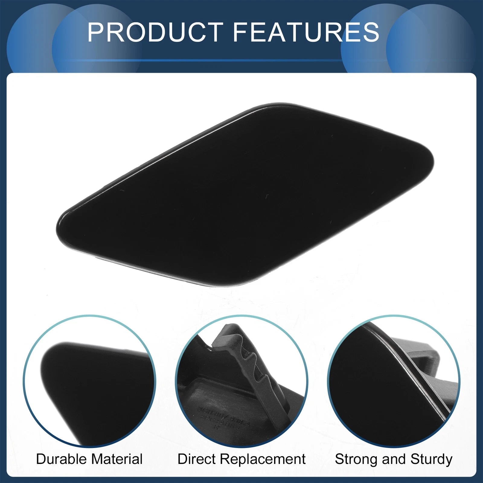 Front Right Washer Nozzle Cover Cap for Volkswagen Passat B8 (2015–2022) Blue