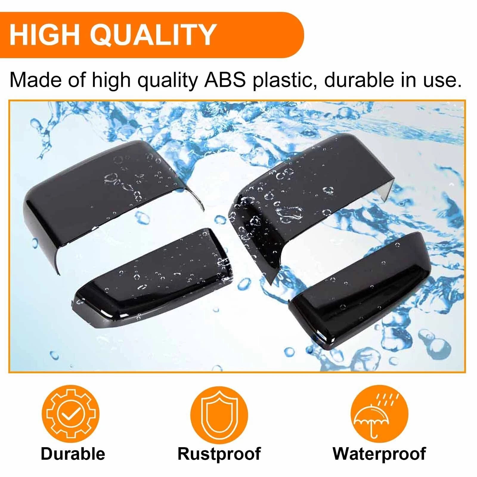Pair Tow Mirror Cap Covers for Chevy Silverado GMC Sierra (2014-2019)
