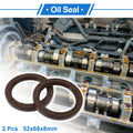 2X Oil Seal Rotary Shaft Seal FKM Rubber 52x68x8mm for Various Models