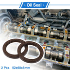 2X Oil Seal Rotary Shaft Seal FKM Rubber 52x68x8mm for Various Models
