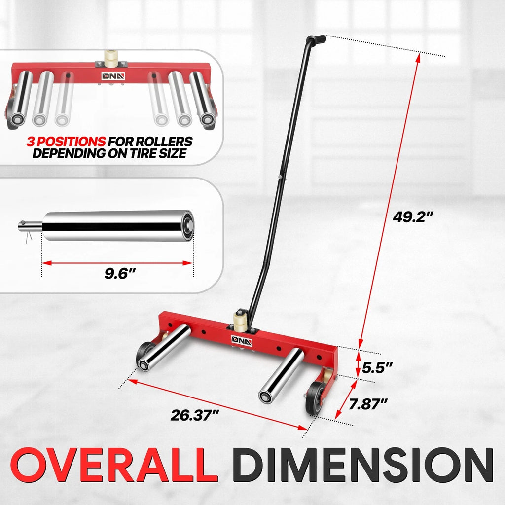 Tire Wheel Dolly for 6.5-24.5in Tires (330lbs Capacity)
