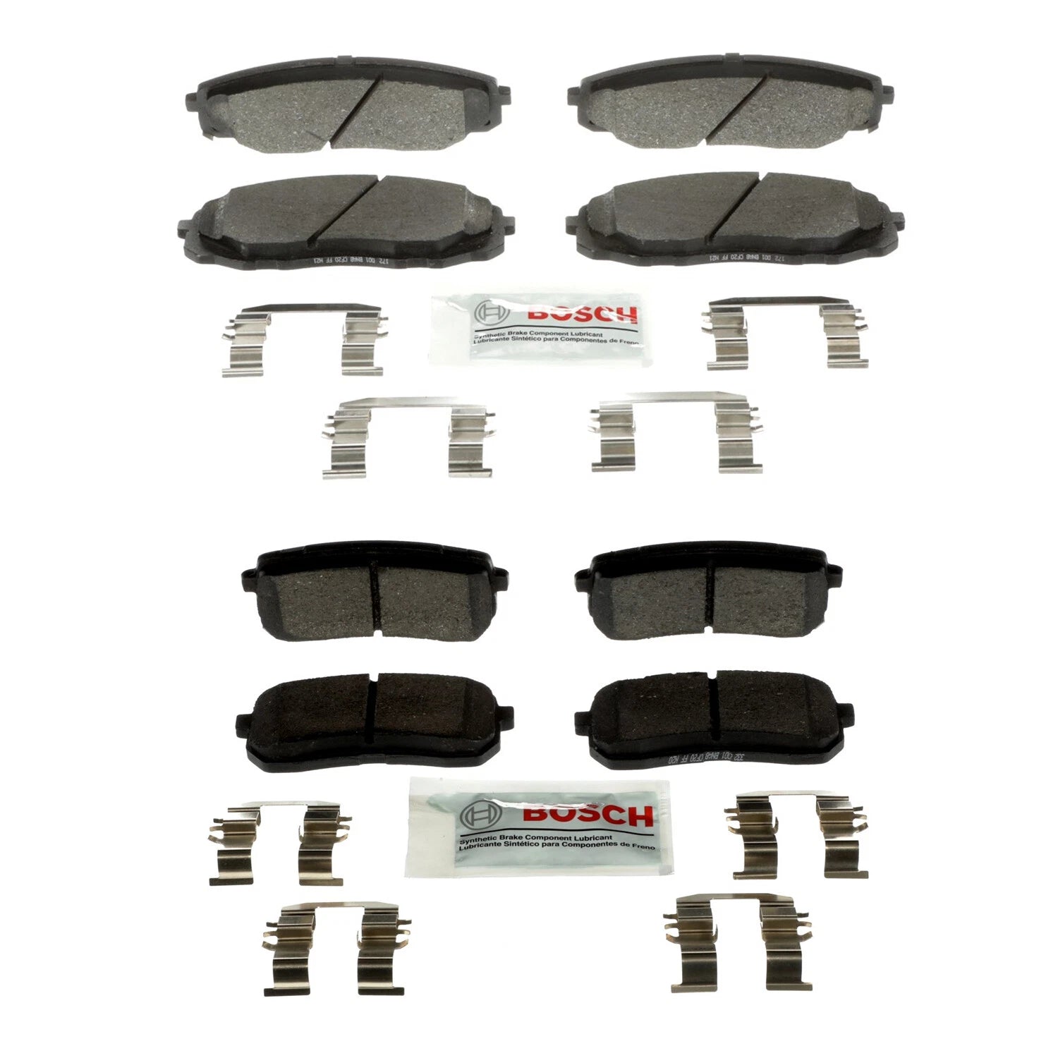 Set of 4 Bosch Blue Ceramic Disc Brake Pads for Kia Sedona (2015–2021)