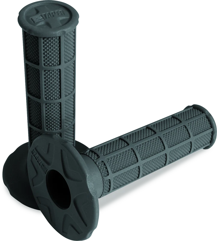 ProTaper Full Waffle Grips for Motorcycle (Medium, Dark Gray)