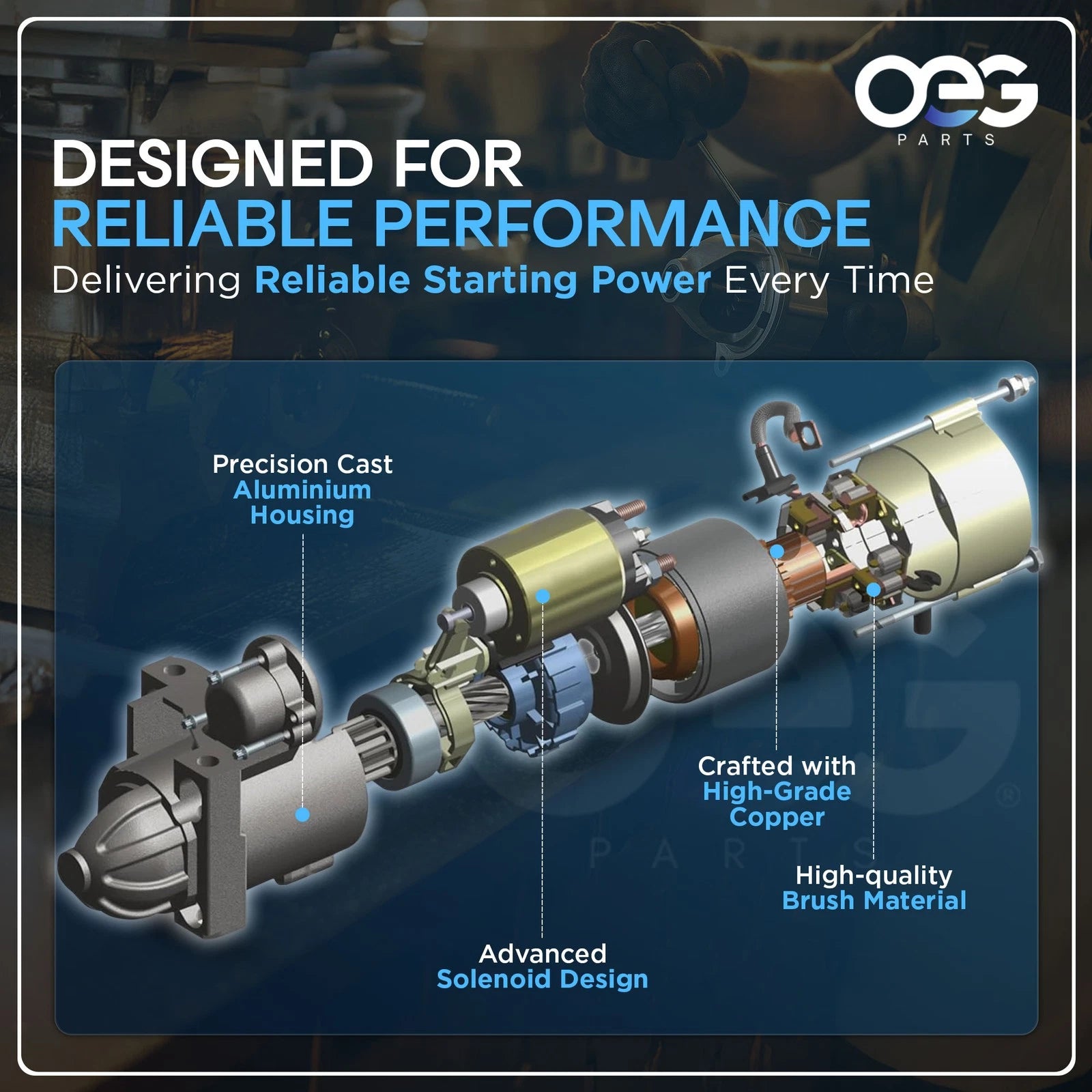12V Starter for BMW 740i xDrive (2016-2020)