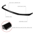 3Pc Front Bumper Lip Splitter Diffuser for VW Golf (2018–2021) Gloss Black