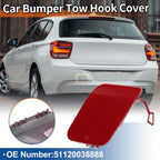 Rear Car Bumper Tow Hook Cover for BMW 1 Series F20 (2012–2019) No. 51120038888 Crimson Red