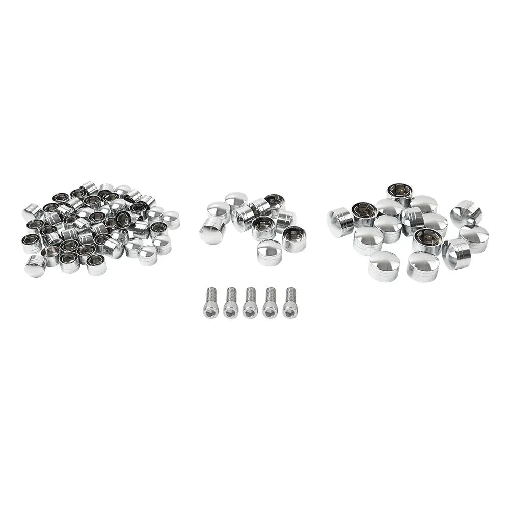 75X Chrome Engine Bolt Topper Caps for Harley Touring Road Street Glide (07-16)