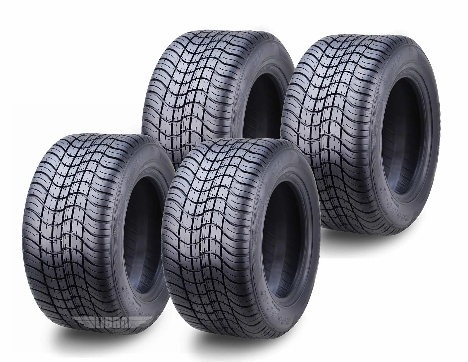 Set of 4 ROADGUIDER 205/50-10 Tires for Golf Cart ATV (14002)