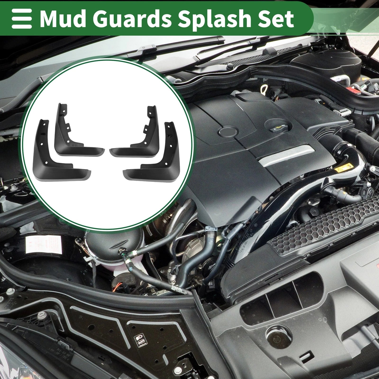 Set of 4 Mud Flaps Splash Guards for Lexus ES (2007–2011)