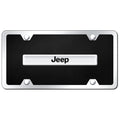 Chrome on Black Acrylic License Plate Kit - Officially Licensed for Jeep