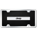 Chrome on Black Acrylic License Plate Kit - Officially Licensed for Jeep