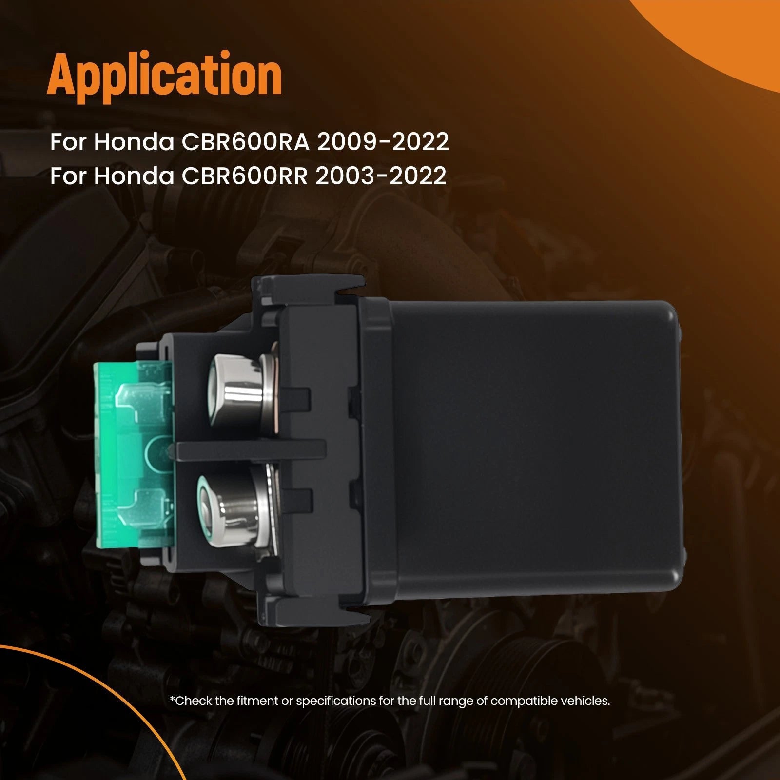 Starter Solenoid Relay for Honda CBR600RA (2009–2022) 35850-KR3-871 12 Volt