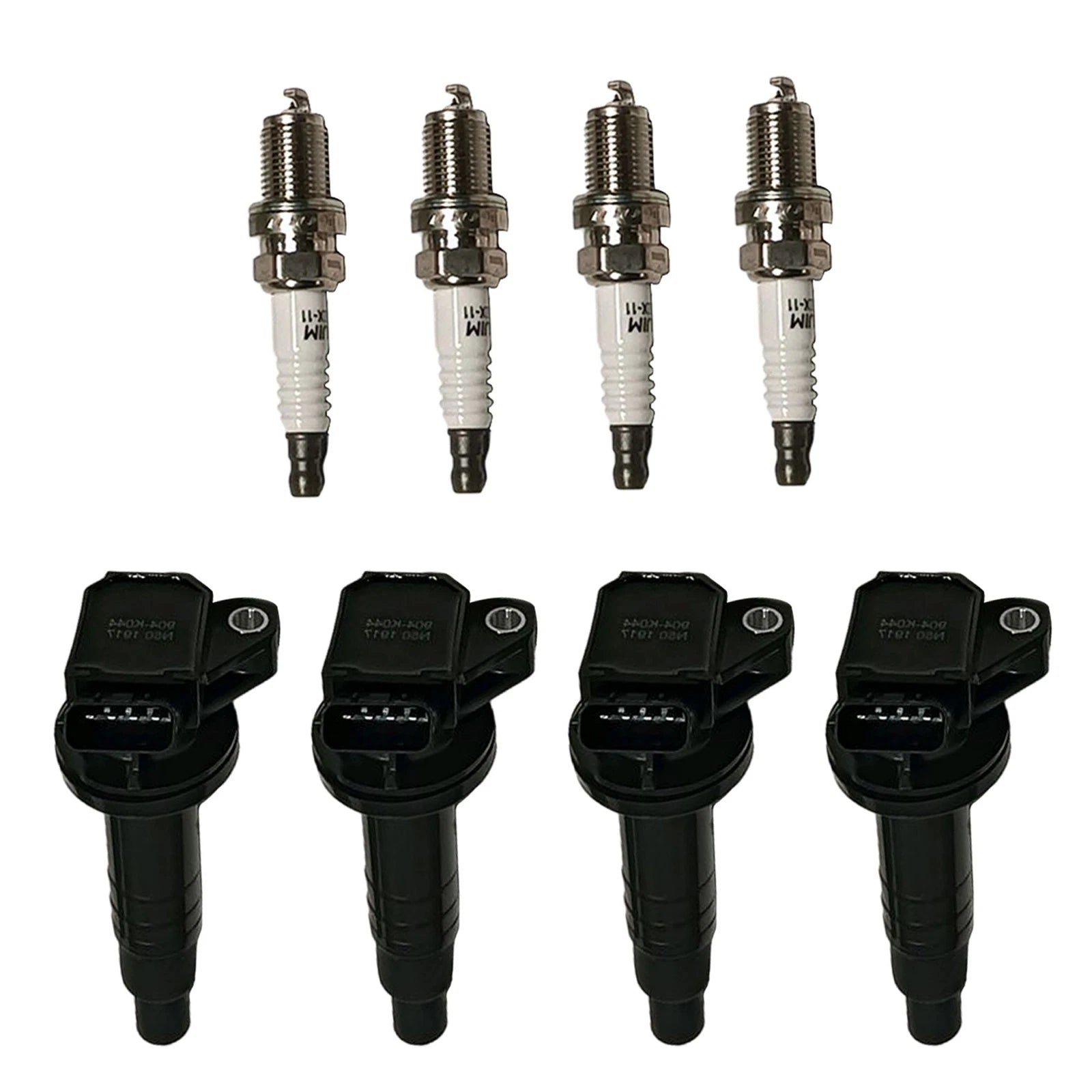 Set of 4 Ignition Coils & Spark Plugs for Toyota Corolla Celica (1998–2008)