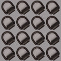 Set of 16 D Ring Weld On Tie Down Rings for Flatbed Truck Trailer