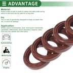 Set of 5 Oil Seal Rotary Shaft Seal FKM Rubber 25x35x6mm