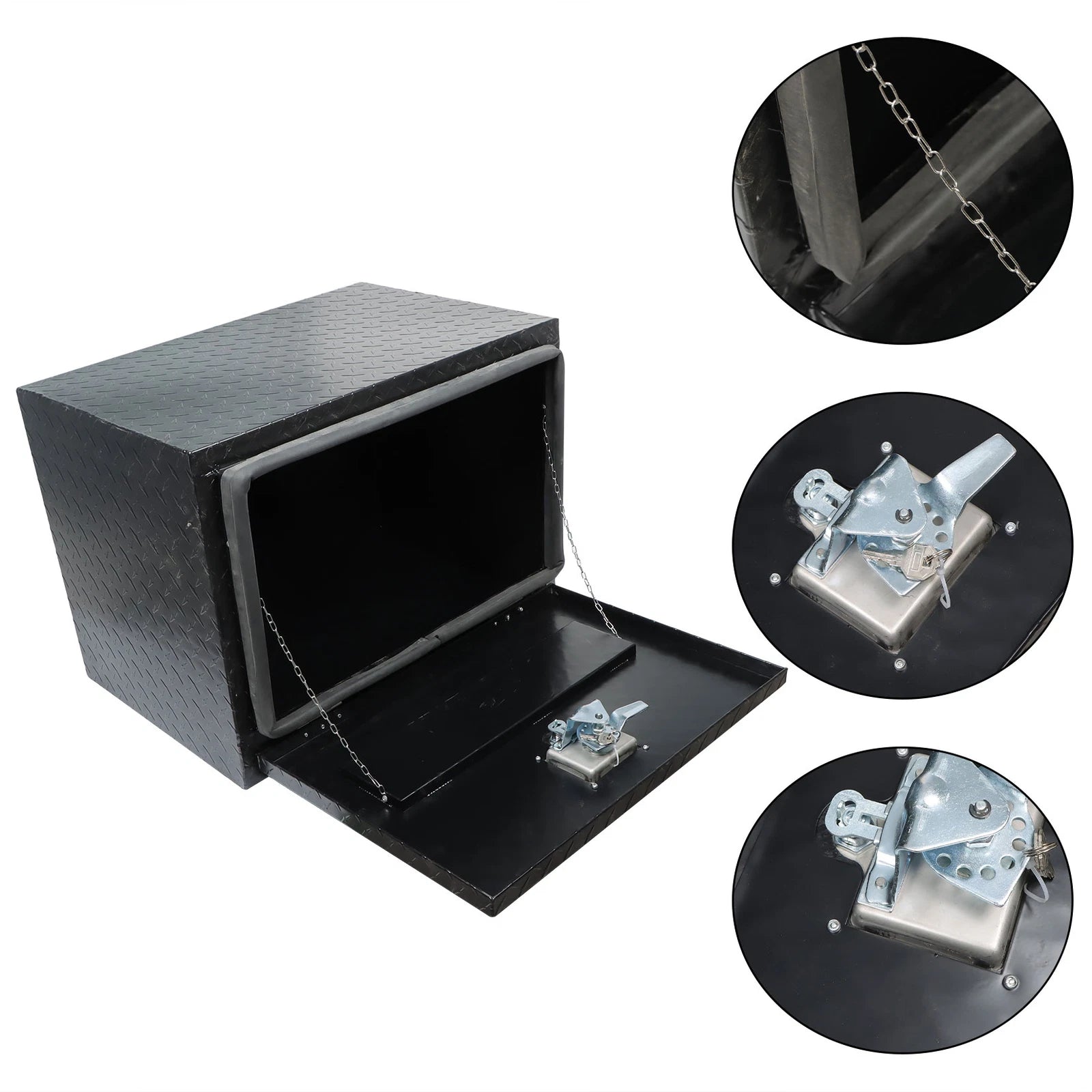 24 Inch Aluminum Diamond Plate Underbody Tool Box for Trucks