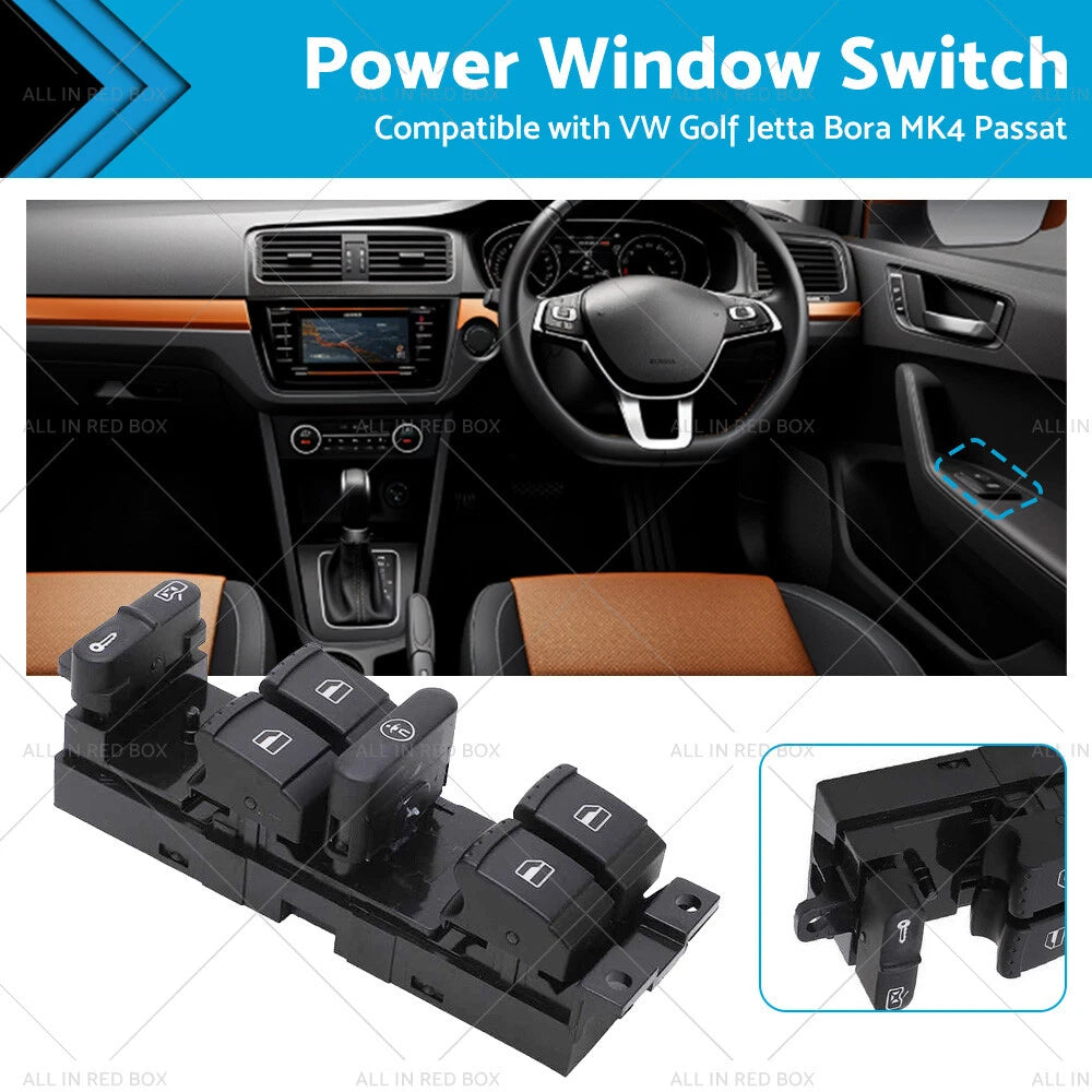 RH Power Window Switch for VW Golf Jetta Bora Passat (1998–2005) 1J4959857C