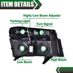 Clear Lens Black Housing Headlights for Chevy Colorado GMC Canyon (2004–2012)