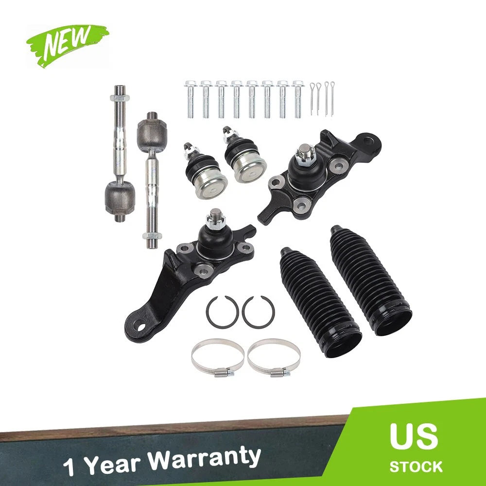 Set of 4 Ball Joints and Inner Tie Rods for Toyota Sequoia Tundra (2003)