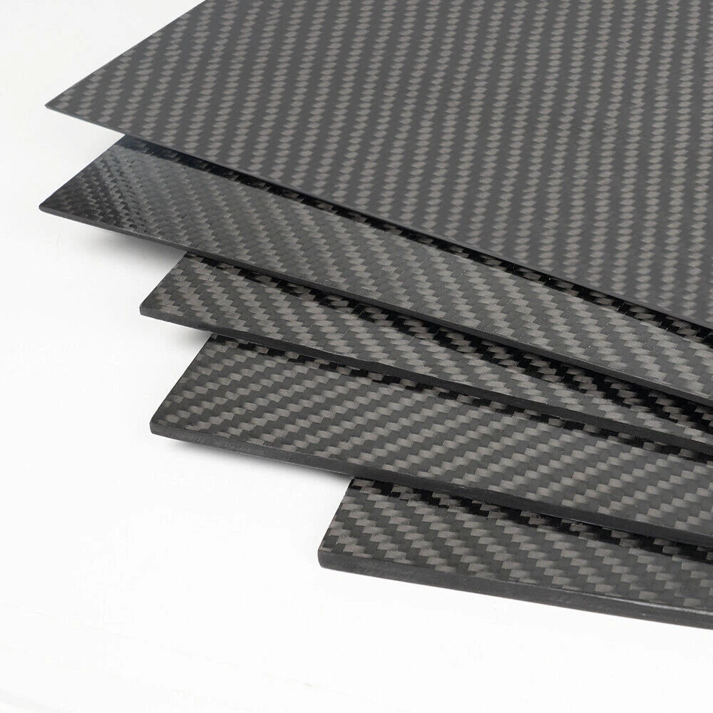 3K Real Carbon Fiber Sheet Laminate Panel 320x320mm 1-5mm Thickness