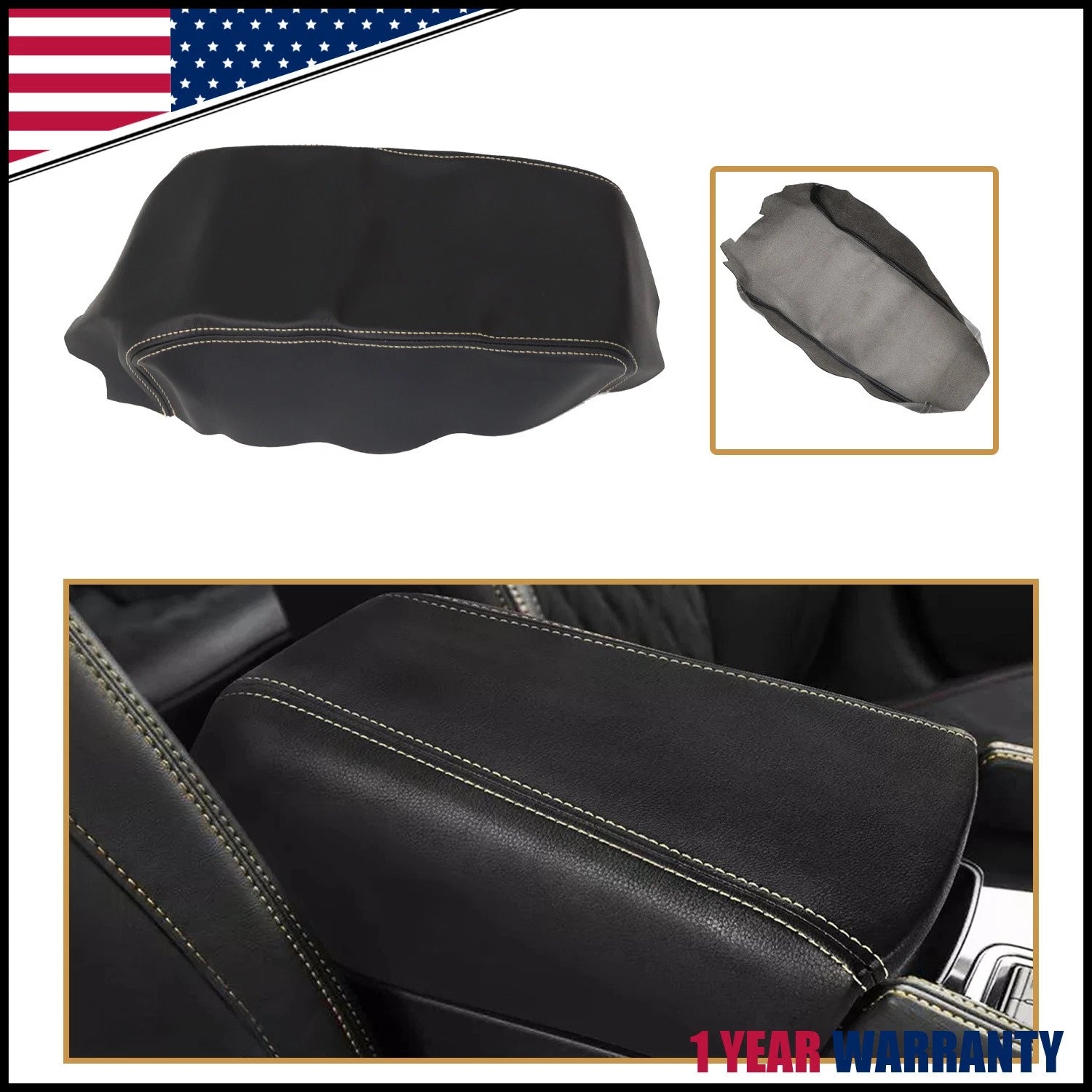 Leather Center Console Lid Cover for Nissan Maxima (2016–2023)