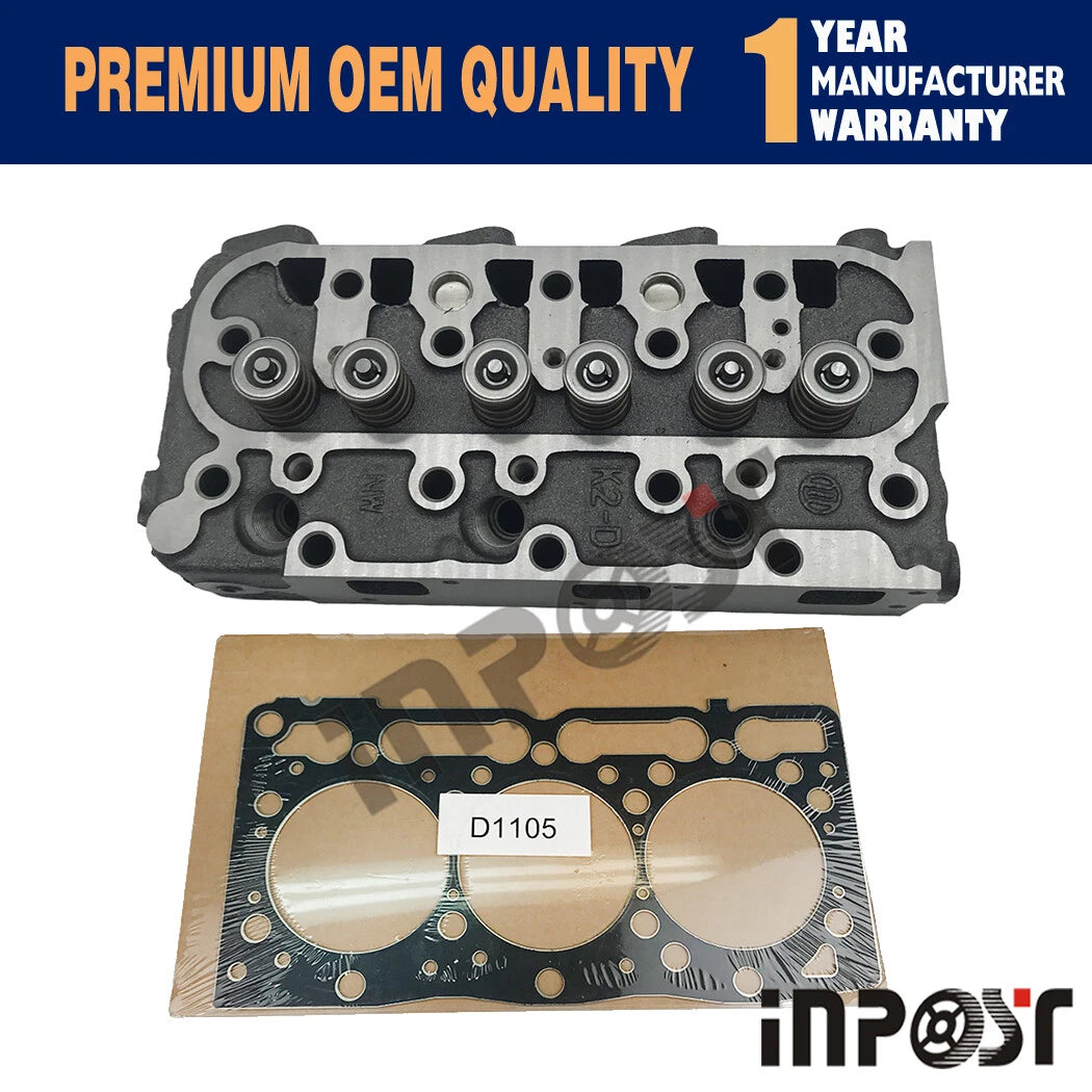 Complete Cylinder Head for Kubota D1105 (With Head Gasket)