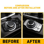 Chrome Multi-Media 7 Button Cover Trim for BMW F10 5 Series (2011–2017)