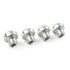 4PCS M10 Motorcycle Mirror Hole Blanking Plugs Screws Caps Silver