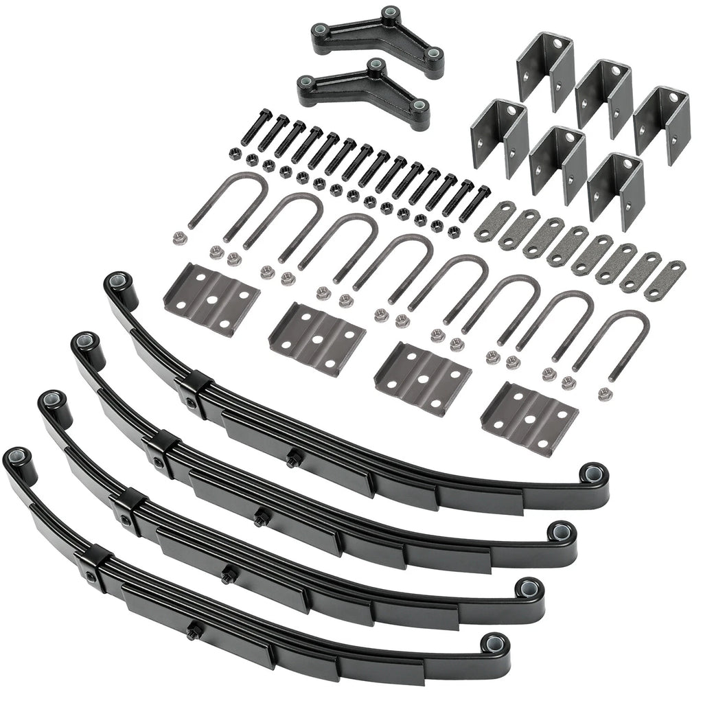 Tandem Trailer Axle Suspension Kit for 3500lbs Trailers (Leaf Springs, U-bolt, Hanger)