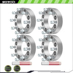 4X 2" Wheel Adapters 8x6.5 to 8x180 14x1.5 for GMC Sierra, Chevy Silverado 2500HD (2001–2023)